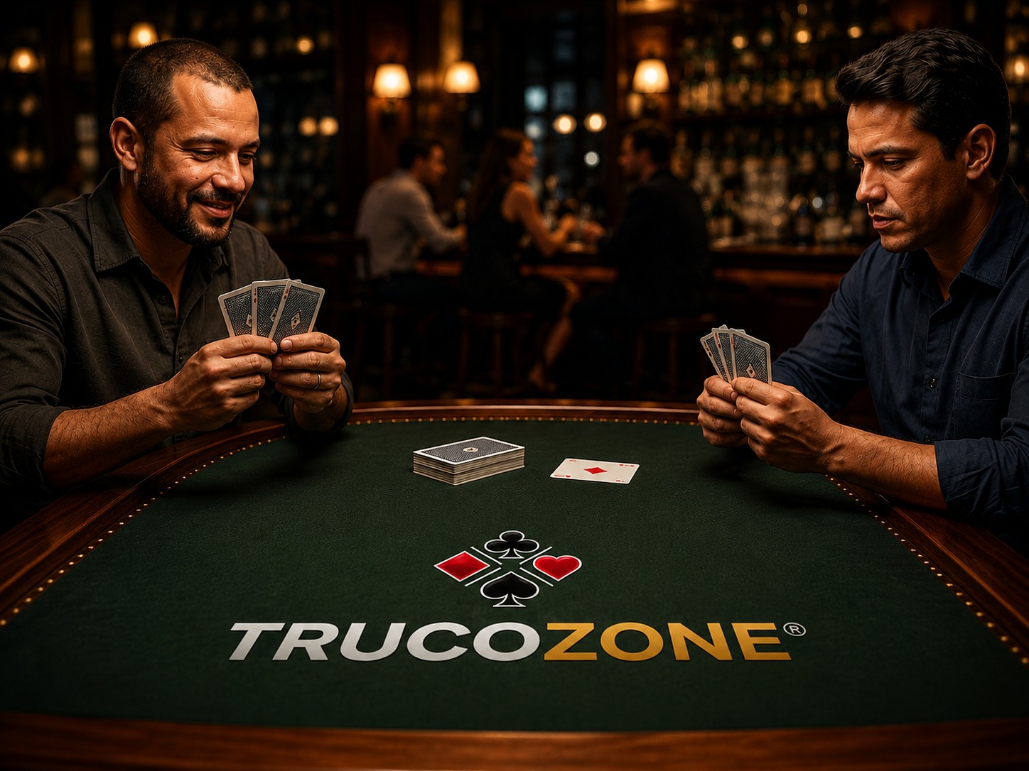 Dois jogadores de Truco em partida na TrucoZone